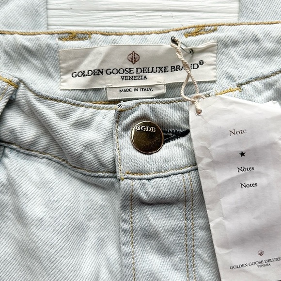 NWT Golden Goose Jolly Cropped Straight Jean Carrot Fit Light Wash size 27 - Picture 5 of 14